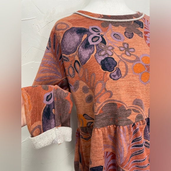 Anthropologie Saturday Sunday Colleen Floral Baby Doll Sweatshirt - Picture 6 of 9